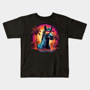 Retro Wave Appaloosa Horse Kids T-Shirt